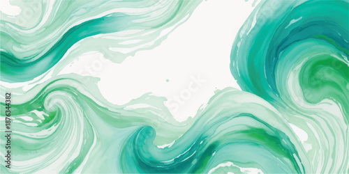 Wallpaper Mural Pastel Mint and White Fluid Ink Background with Soft Ripples and Delicate Alcohol Ink Swirls Torontodigital.ca