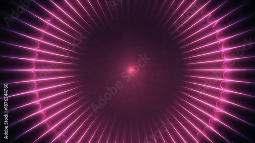 Pink Neon Radial Burst Background Keywords: abstract, background, bright, burst, center, circle