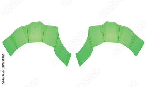 Hand silicone fin. vector illustration