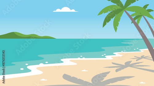 Calm Island Beach Blue Ocean