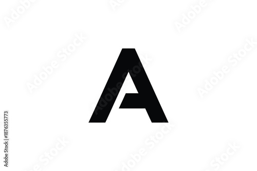 Large black uppercase letter A on white background