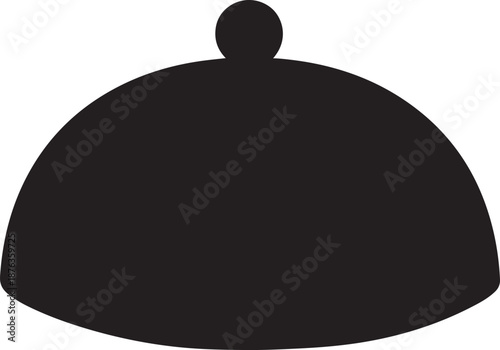 Black cloche hat silhouette