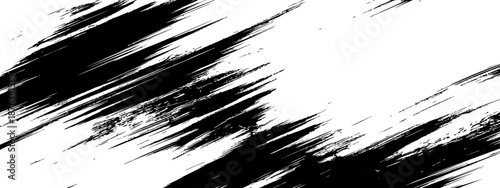 Dynamic black ink paint brush stroke overlay element abstract distressed design background