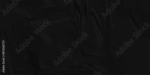 Paper texture background, Old paper background ripple soft black pattern wave crumple. Crushed and creased soft paper. Abstract wrinkle effect grunge and rough backdrop vintage page.