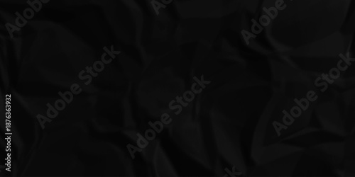 Paper texture background, Old paper background ripple soft black pattern wave crumple. Crushed and creased soft paper. Abstract wrinkle effect grunge and rough backdrop vintage page.
