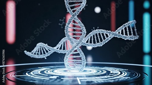 Decoding Life: A vibrant illustration showcases the intricate double helix structure of DNA, symbolizing the essence of life's blueprint and the marvels of science and genetic research.