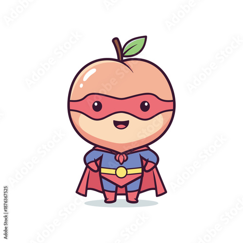 Super Apple Hero Vector Illustration