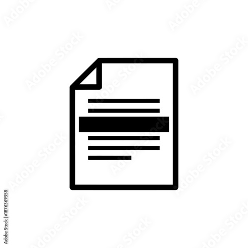 Close-Up of a Document Page with Text and Highlighted Section for Business and Office Use