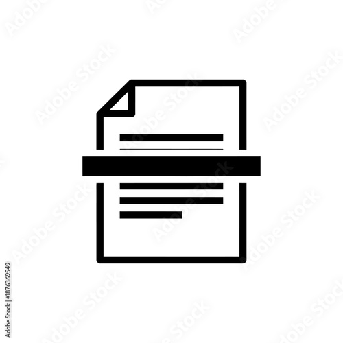 Close-up of a Document with Document Clip for Business or Legal Use