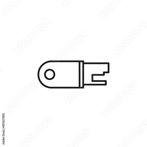 Close-up of a USB flash drive USB connector for data transfer and storage