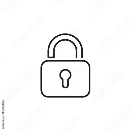 Close-Up of Electronic Lock Icon for Security and Privacy Concepts