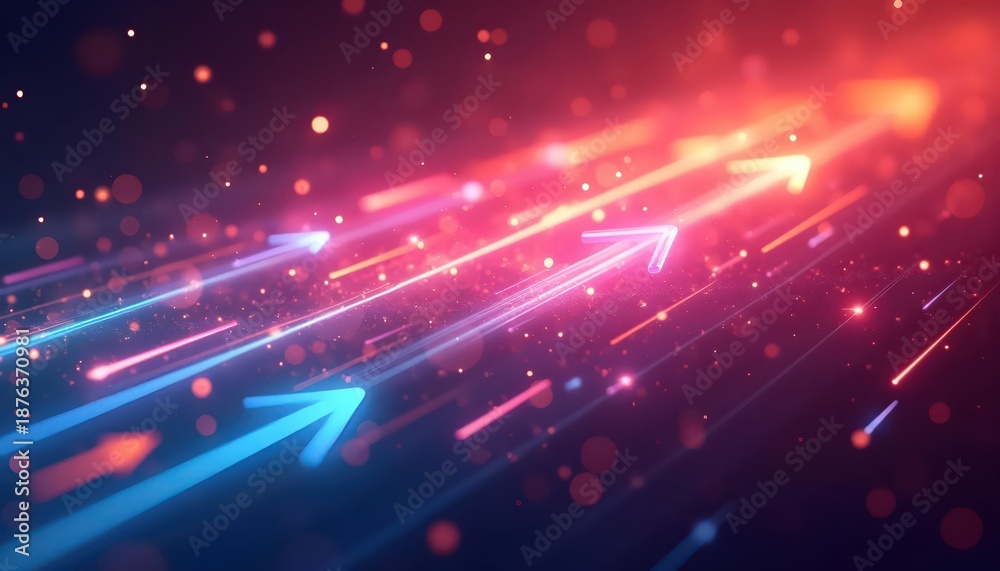 Fototapeta premium Luminous Color Transitions Creating Futuristic Energy