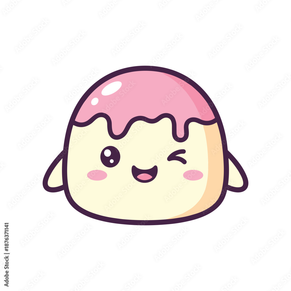 Obraz premium Adorable Cartoon Mochi Illustration