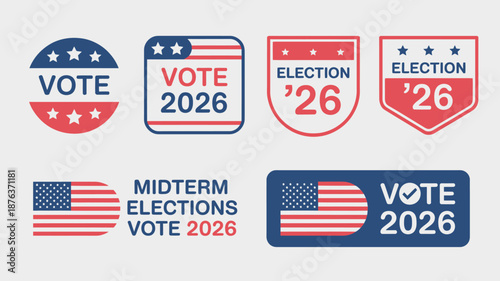 Election 2026 Vote Stickers for Midterm Elections Promotions