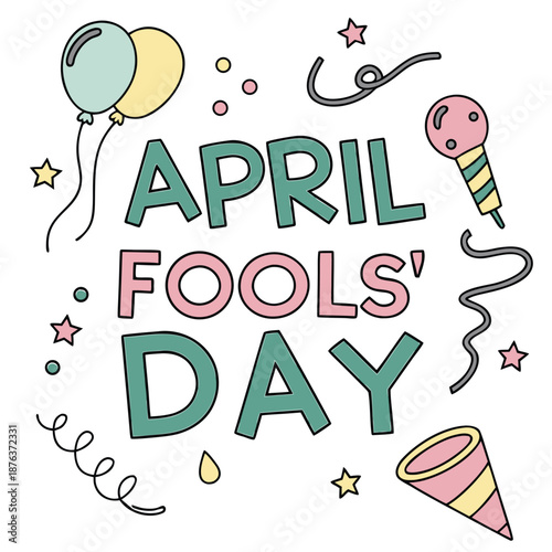 April fools day prank surprise illustration