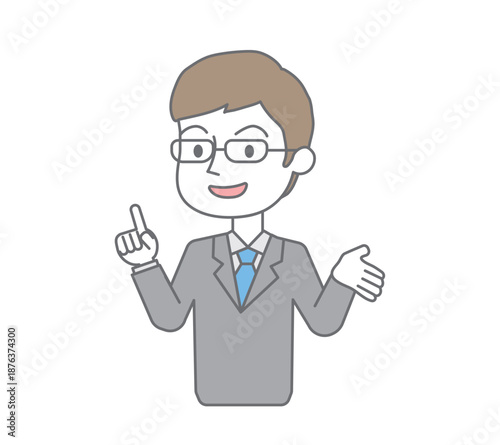 説明するビジネスマン
