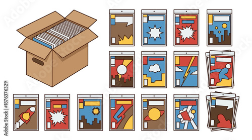 Collection of Cartoon Comic Book Cards.