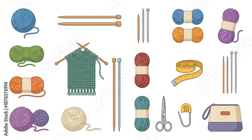 Knitting and Crochet Tools and Supplies.