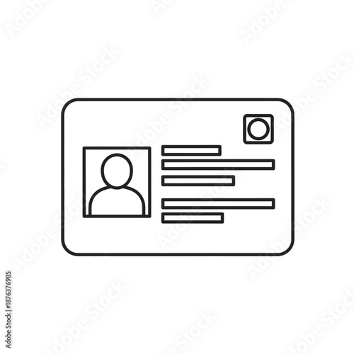 Close-Up of Identification Card with Photo and Text for Documentation