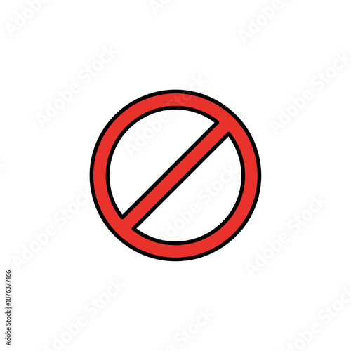 Close-up of Prohibition Sign with Red Circle and Slash Symbol for No Entry or Restriction Concept Free Download Close-up of Prohibition Sign with Red Circle and Slash Symbol for No Entry or Restriction Concept - GFXLoad