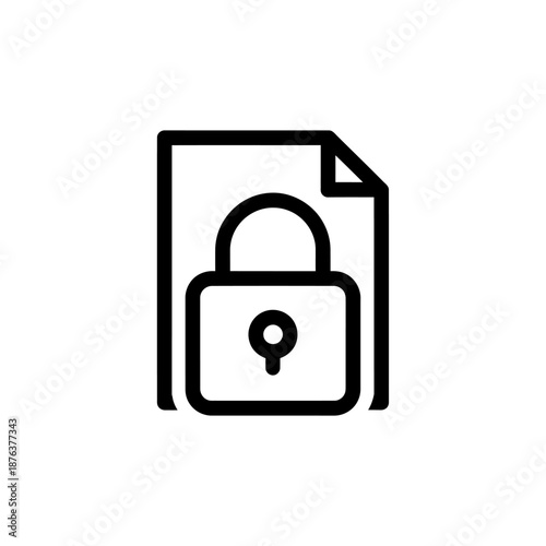 Close-up View of Lock and Document Signifying Data Security and Privacy