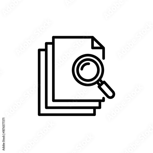 Close-Up View of Magnifying Glass Over Document for Research and Analysis