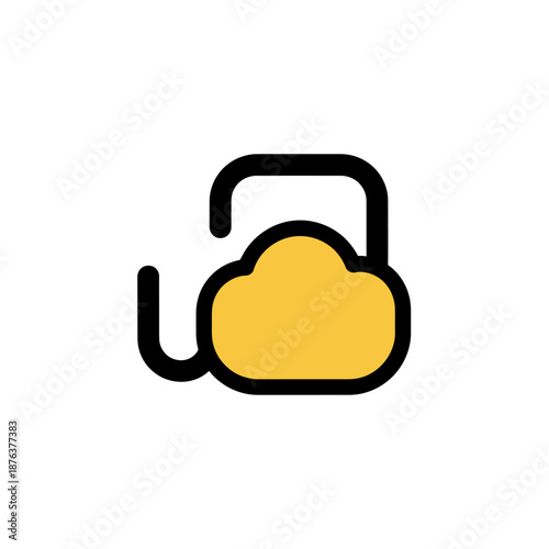 Cloud Storage Icon for Data Backup and Online Cloud Computing