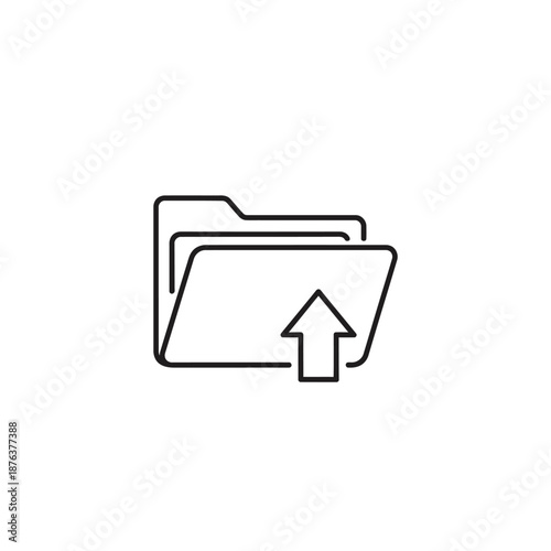 Cloud Storage Folder Upload Icon for Data Backup and Sharing