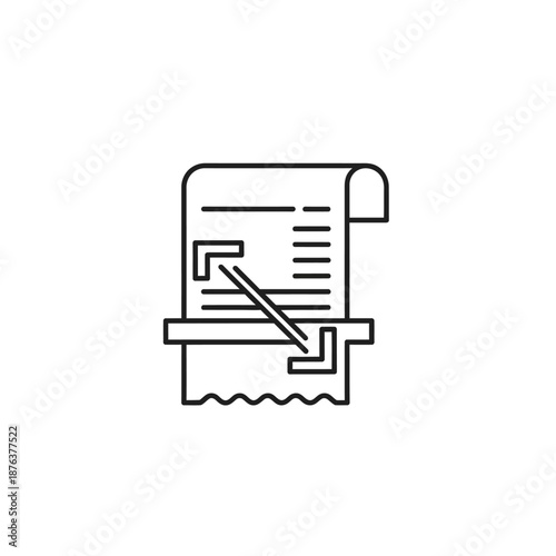 Creative Flat Design Illustration of a Scroll with Pencil and Paper Document