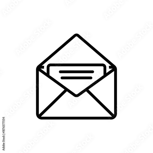 Creative Illustration of an Envelope with Letter Inside, Symbol of Communication and Messaging