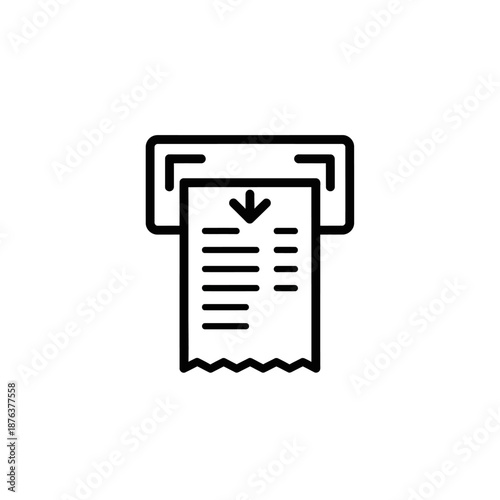 Digital Receipt with QR Code and Contactless Payment Icon for Shopping and Transactions