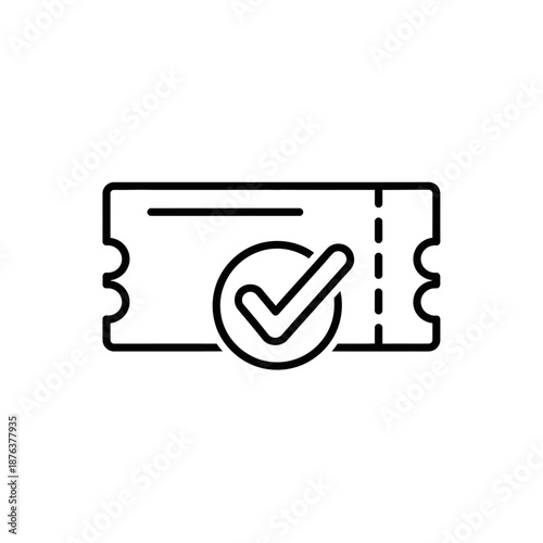Digital Payment Confirmation Icon with Checkmark and Receipt Illustration