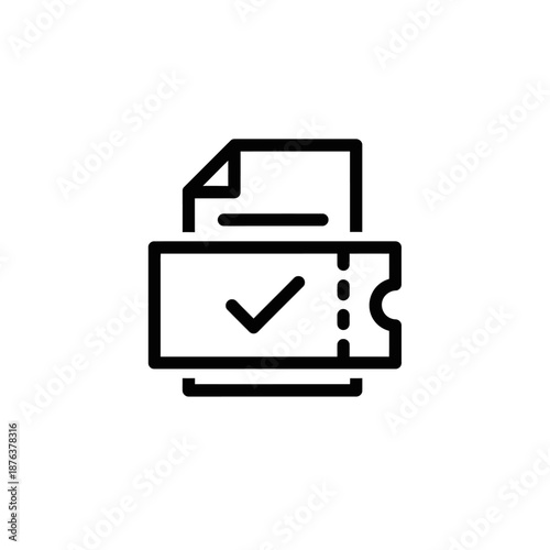 Document Verification and Approval Process Concept with Checkmark Icon