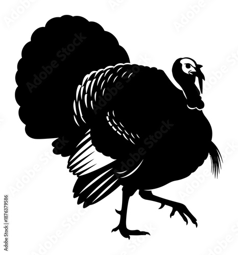 Turkey Silhouette - Minimalist Vector Illustration