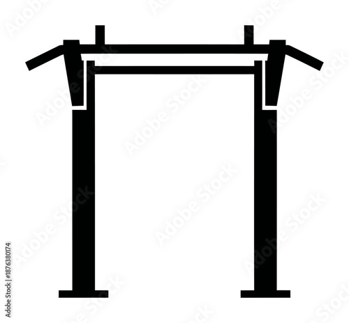 Pull Up Bar Silhouette - Minimalist Vector