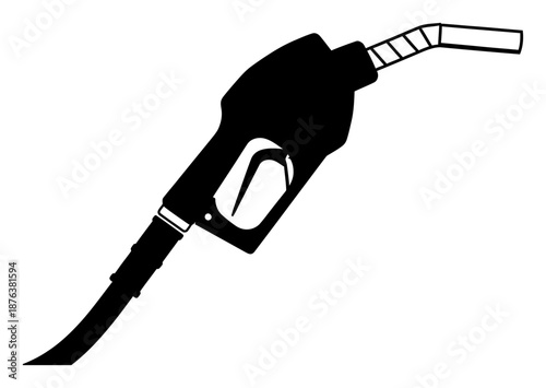 Gas Pump Silhouette - Minimalist Vector Illustration