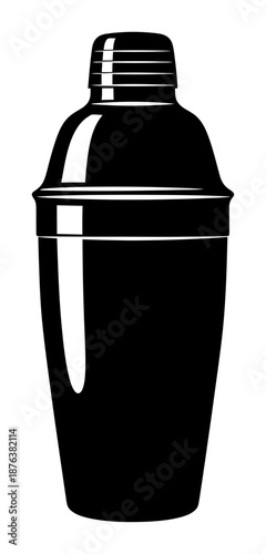 Cocktail Shaker Silhouette - Minimalist Vector