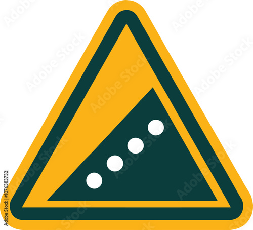 Steep uphill warning sign