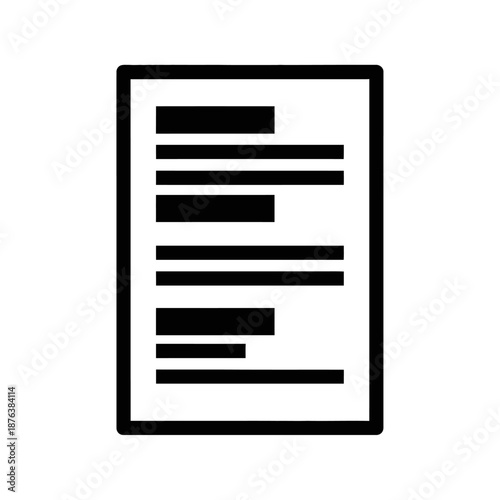 Document with Text and Content for Business or Educational Use