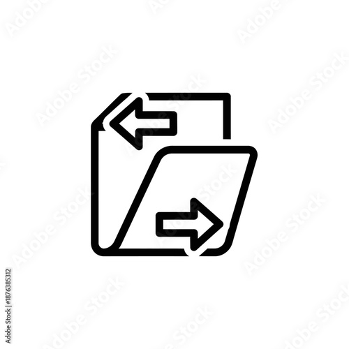 Minimalist Folder Icon Representing File Management and Data Organization