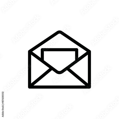 Minimalist Illustration of an Envelope for Email or Messaging Concept