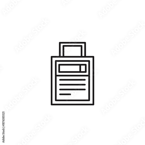 Minimalist Illustration of an Open Folder Icon for Digital Document Storage
