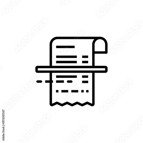 Minimalist Illustration of Toilet Paper Roll with Dispenser on Plain Background