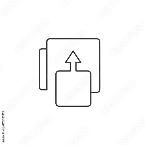 Minimalist Illustration of Upload Icon for Digital Files and Data Transfer