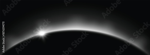  white planet eclipse concept solar light silver glare