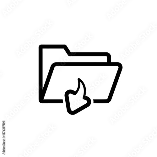 Modern Digital File Management System With Folder and Upload Icon for Data Organization