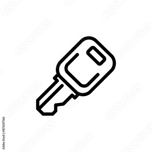 Minimalistic Car Key Icon Illustration for Vehicles and Security Concepts