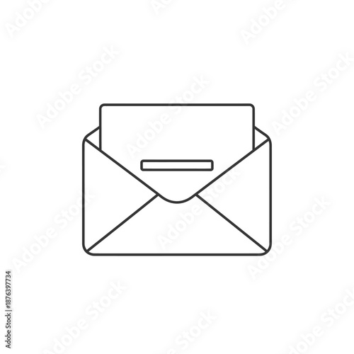 Open Envelope with Letter Inside for Business Communication and Mail Delivery