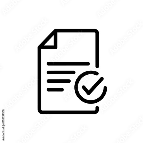 Professional Document Verification Icon for Authentication and Confirmation