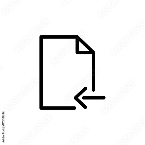 Professional Stock Image of a Forward Facing Document Icon for Digital Files